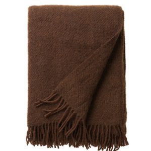 Klippan 100% wollen deken – Gotland – walnut- 130x200cm
