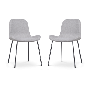 Nolon Nora-Fé Eetkamerstoelen Set van 2 – Lichtgrijs – Zwarte Poten Nolon Nora-Fé Eetkamerstoelen Set van 2 – Lichtgrijs – Zwarte Poten