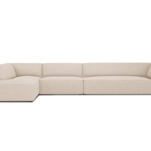 Micadoni linker hoekbank Ruby 5-zits, structurele stof, beige – 180×36 Micadoni linker hoekbank Ruby 5-zits, structurele stof, beige – 180×36