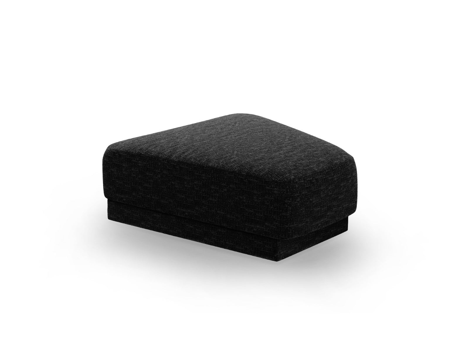Micadoni Poef Miley structurele stof antraciet - 79x88x40cm