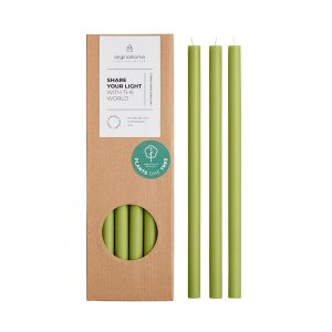 Originalhome dinerkaarsen – ø 1.3 cm – mosgroen – set van 10 Originalhome dinerkaarsen – ø 1.3 cm – mosgroen – set van 10