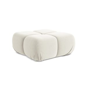 LaMiaSofa Poef Sanremo – velours – lichtbeige – 95x95x41 LaMiaSofa Poef Sanremo – velours – lichtbeige – 95x95x41