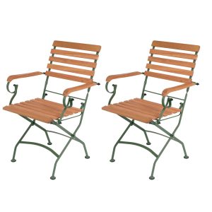 MaximaVida inklapbare tuinstoel Toscana met armleuning olijfgroen 2 st MaximaVida inklapbare tuinstoel Toscana met armleuning olijfgroen 2 st