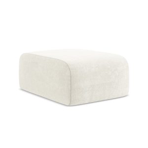LaMiaSofa Poef Cervo – chenille stof – wit – 72x94x42