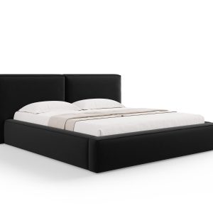 Micadoni Opbergbed met hoofdeinde Jodie 180x200cm, flueel, zwart – 228 Micadoni Opbergbed met hoofdeinde Jodie 180x200cm, flueel, zwart – 228