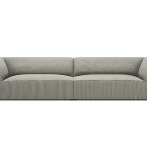 Micadoni Bank Ruby 4-zits, ribfluwelen, lichtgrijs – 93x302x69cm Micadoni Bank Ruby 4-zits, ribfluwelen, lichtgrijs – 93x302x69cm