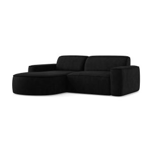 LaMiaSofa hoekbank links Melissa – chenille stof – zwart – 224x166x70 LaMiaSofa hoekbank links Melissa – chenille stof – zwart – 224x166x70