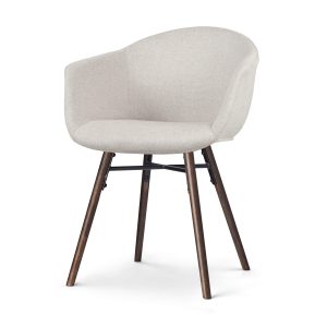 Nolon Nena-Otis Eetkamerstoel Beige – met Armleuning – Walnoot Nolon Nena-Otis Eetkamerstoel Beige – met Armleuning – Walnoot