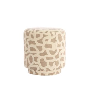 Light & Living poef Davonte – bruin – Ø40cm Light & Living poef Davonte – bruin – Ø40cm