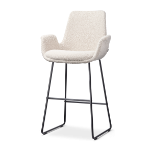 Nolon Nino-Eef Barkruk Bouclé Beige – met Armleuning – Zwart – 65 cm Nolon Nino-Eef Barkruk Bouclé Beige – met Armleuning – Zwart – 65 cm