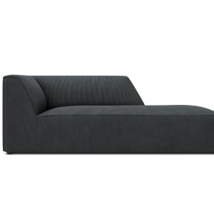 Micadoni rechter chaise longue Ruby ribfluwelen, zwart – 180x93x69cm Micadoni rechter chaise longue Ruby ribfluwelen, zwart – 180x93x69cm