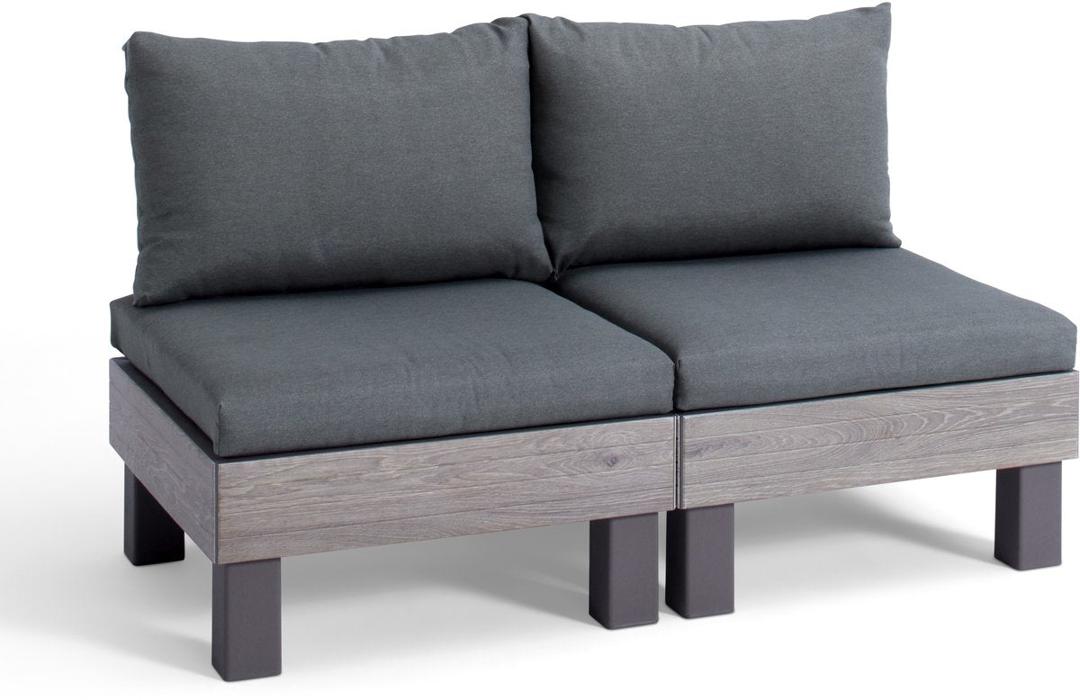 Keter Signature Elements 2-zits Loungebank - met groene kussens - Capp