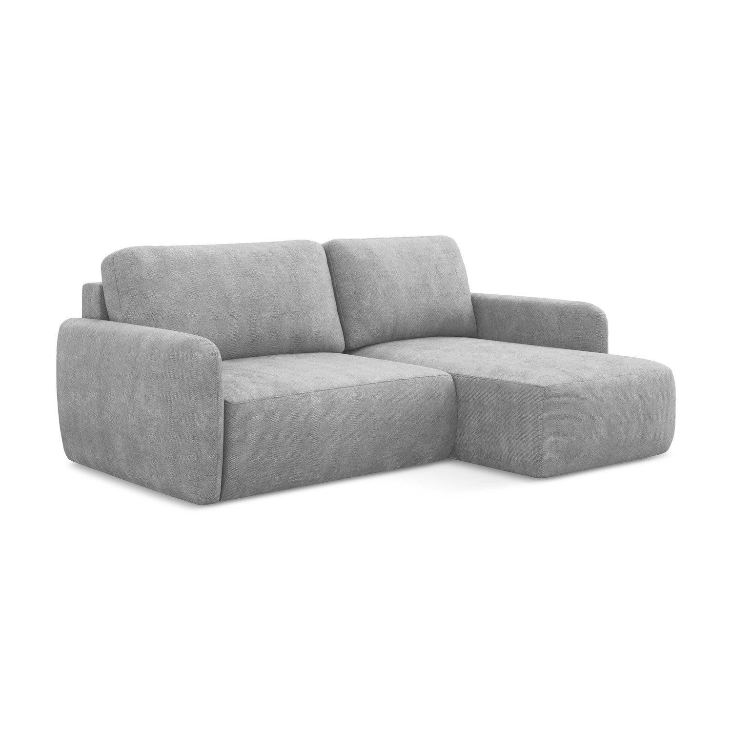 LaMiaSofa hoekbank rechts Corle - chenille stof - lichtgrijs - 207x148
