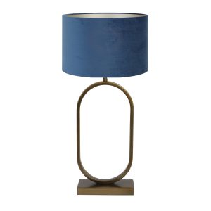 Light & Living tafellamp Jamiri/Velours – ant. brons, blauw – 30x30x67 Light & Living tafellamp Jamiri/Velours – ant. brons, blauw – 30x30x67