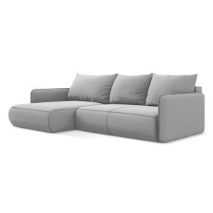 LaMiaSofa hoekbank links Palermo – velours – grijs – 240x148x86 LaMiaSofa hoekbank links Palermo – velours – grijs – 240x148x86