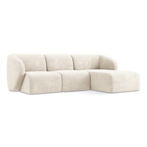 LaMiaSofa hoekbank rechts Cervo – chenille stof – lichtbeige – 248×166 LaMiaSofa hoekbank rechts Cervo – chenille stof – lichtbeige – 248×166
