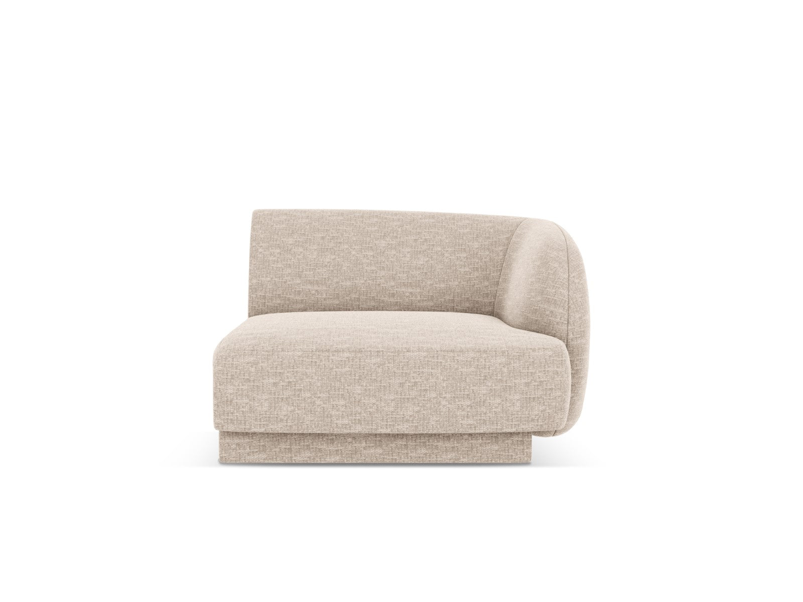 Micadoni rechter module Miley chenille beige - 90x90x70cm