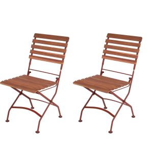 MaximaVida inklapbare tuinstoel Toscana roestbruin 2 stuks – 100% FSC MaximaVida inklapbare tuinstoel Toscana roestbruin 2 stuks – 100% FSC