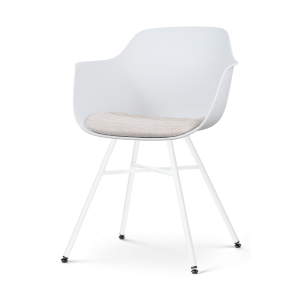 Nolon Noa-Liz Eetkamerstoel Wit – Beige Kussen – Witte Poten Nolon Noa-Liz Eetkamerstoel Wit – Beige Kussen – Witte Poten
