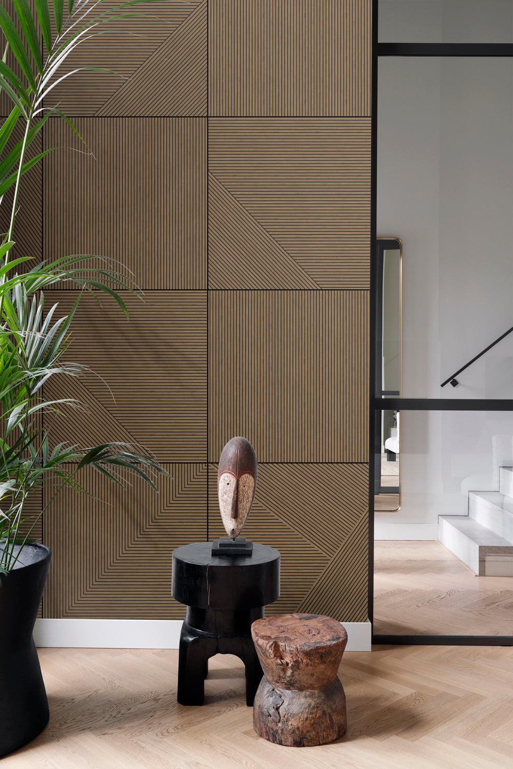 Origin Wallcoverings fotobehang 3D-houtmotief bruin - 200 x 279 cm - 3