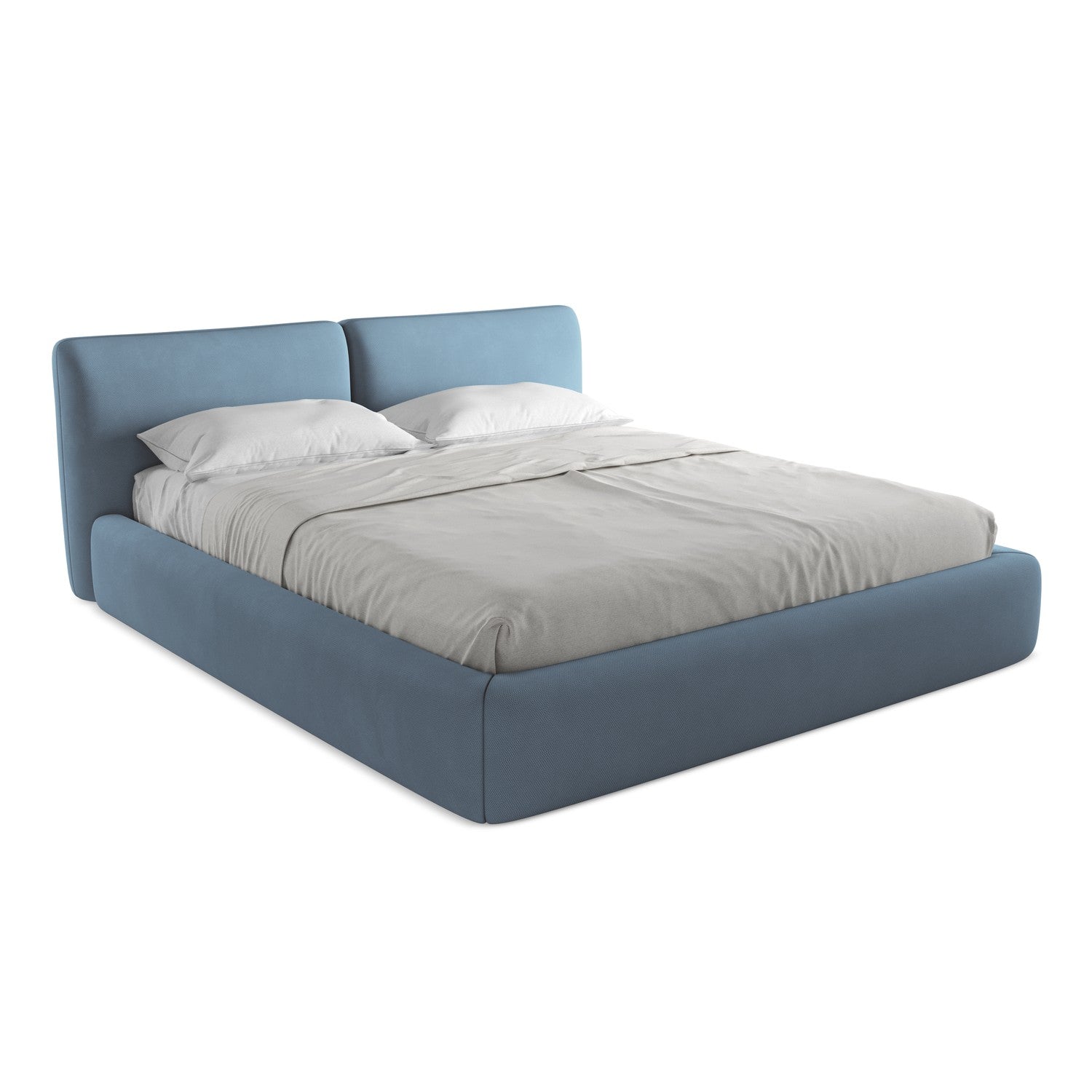 LaMiaSofa Bed met opbergruimte Milano - chenille stof - jeans - 200x22