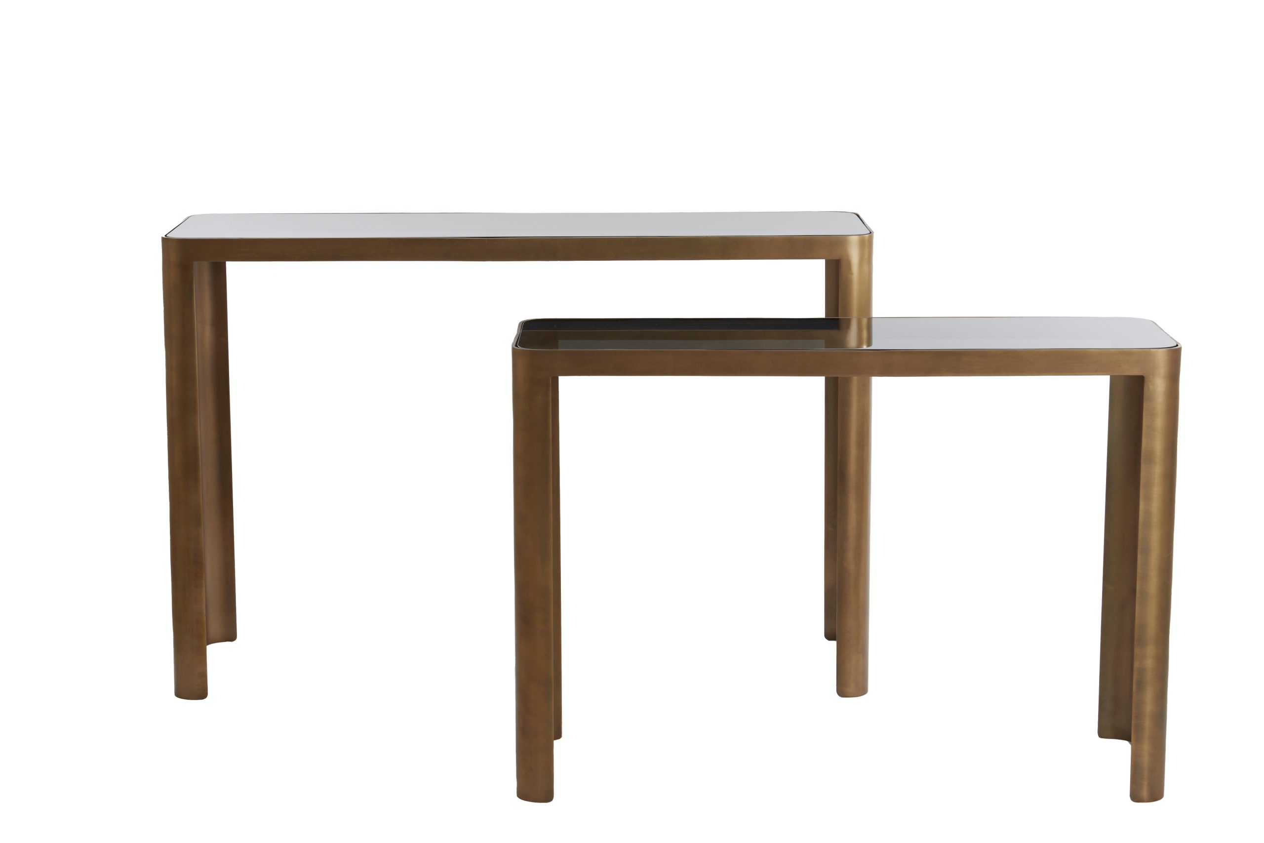 Light & Living side OXE - 120x35x80cm - brons - Set van 2