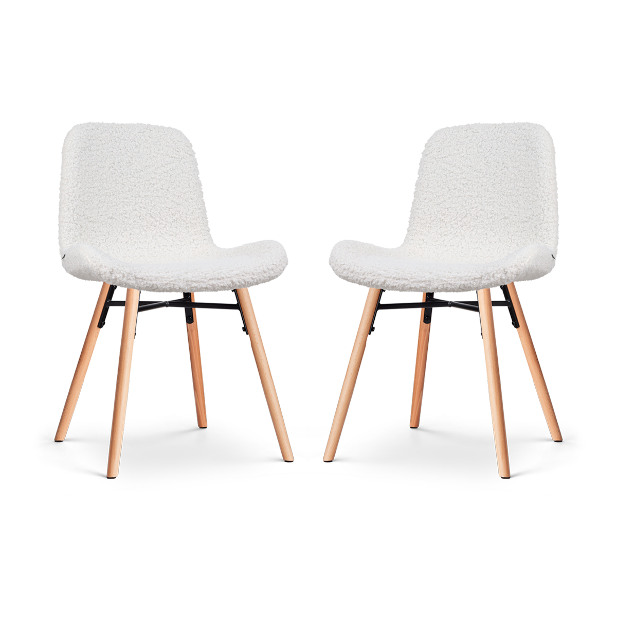 Nolon Nena-Fé Eetkamerstoelen Set van 2 - Teddy Wit - Hout