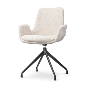 Nolon Nola-Eef Eetkamerstoel Bouclé Beige – Draaibaar Zwart Onderstel Nolon Nola-Eef Eetkamerstoel Bouclé Beige – Draaibaar Zwart Onderstel