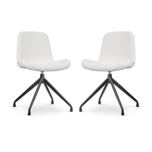 Nolon Nola-Fé Draaibare Eetkamerstoelen Set van 2 Teddy Wit – Wit Nolon Nola-Fé Draaibare Eetkamerstoelen Set van 2 Teddy Wit – Wit