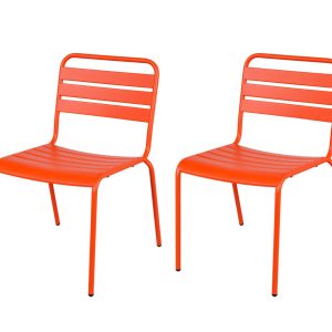 MaximaVida metalen tuinstoel Max oranje – doos per 2 stuks MaximaVida metalen tuinstoel Max oranje – doos per 2 stuks