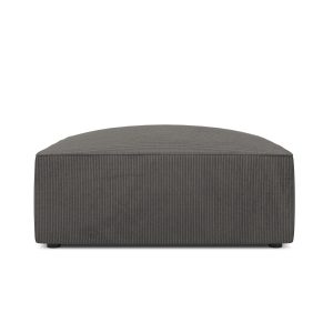 Micadoni Poef Ruby ribfluwelen, donkergrijs – 93x93x40cm Micadoni Poef Ruby ribfluwelen, donkergrijs – 93x93x40cm