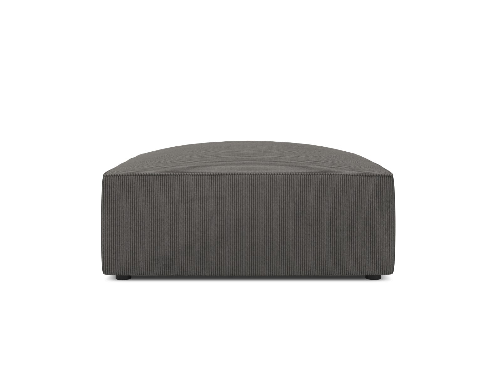 Micadoni Poef Ruby ribfluwelen, donkergrijs - 93x93x40cm