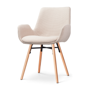 Nolon Nena-Eef Eetkamerstoel Beige – met Armleuning – Stof Nolon Nena-Eef Eetkamerstoel Beige – met Armleuning – Stof