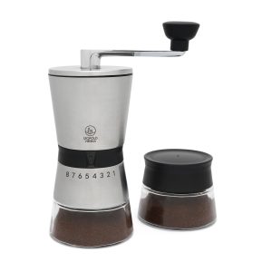 Leopold Vienna – Koffiemolen + bewaarpot Bologna giftset – handmatig