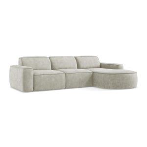 LaMiaSofa hoekbank rechts Melissa – chenille stof – parel – 284x166x70 LaMiaSofa hoekbank rechts Melissa – chenille stof – parel – 284x166x70