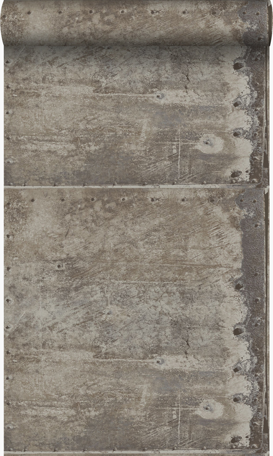 Origin Wallcoverings behang grote verweerde roestige metalen platen me