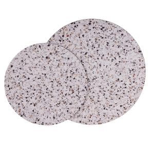 MaximaVida ronde set tafelbladen Lucca 58 en 45 cm – HPL terrazzo look MaximaVida ronde set tafelbladen Lucca 58 en 45 cm – HPL terrazzo look