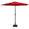 Lesli Living push-up parasol Gemini – rood – Ø300cm Lesli Living push-up parasol Gemini – rood – Ø300cm