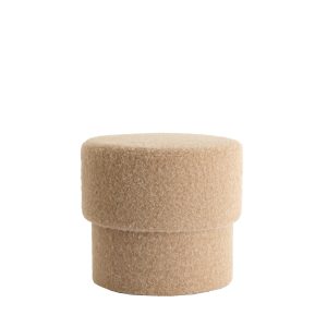 Light & Living poef Muno – bruin – Ø50cm Light & Living poef Muno – bruin – Ø50cm