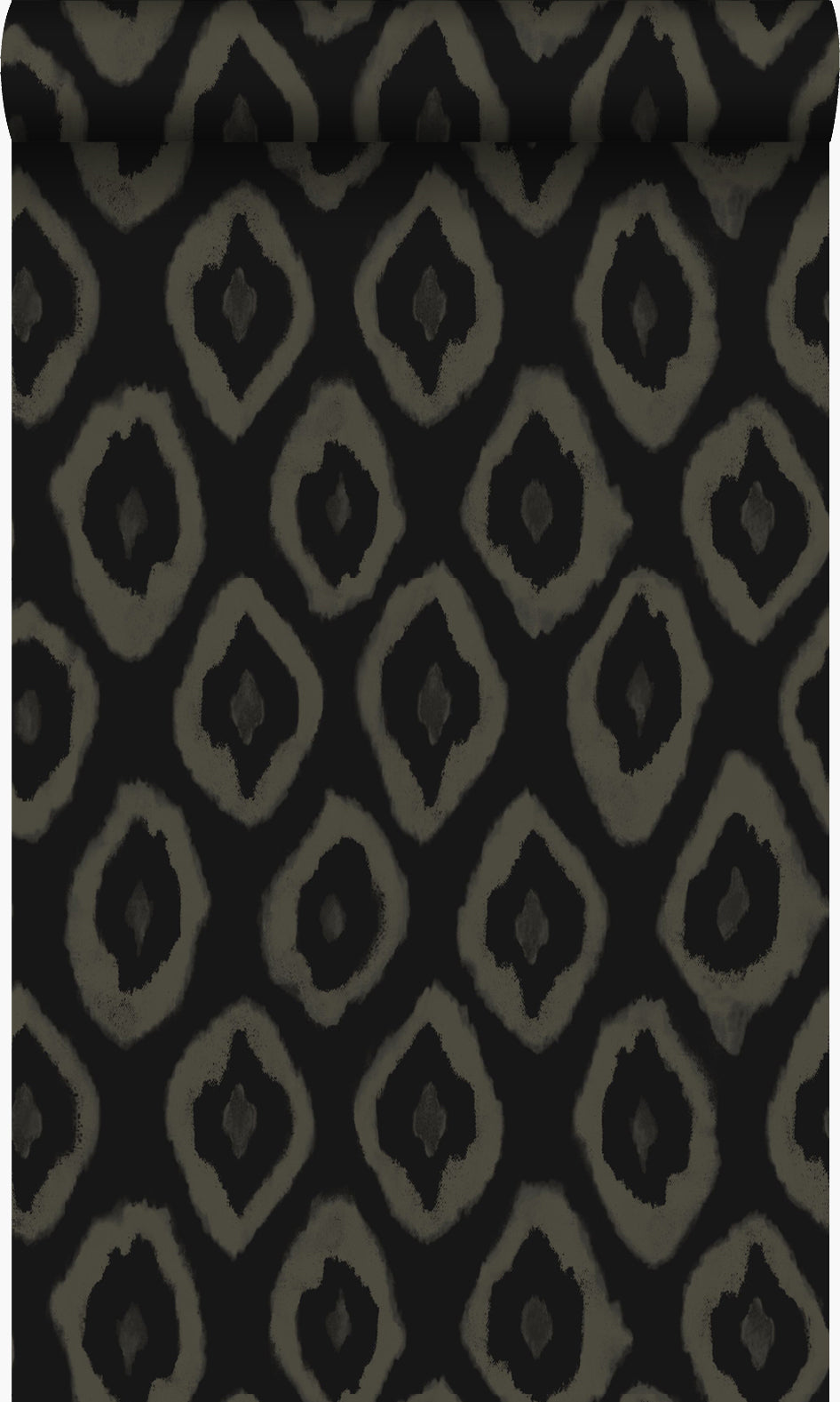 Origin Wallcoverings behang ikat motief zwart - 53 cm x 10.05 m - 3469