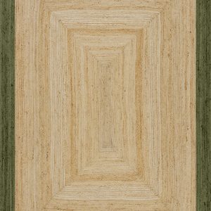 Mrcarpet jute vloerkleed – naturel/groen – 160 x 230 cm Mrcarpet jute vloerkleed – naturel/groen – 160 x 230 cm