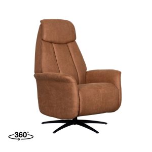 LABEL51 Fauteuil Oslo Elektrisch – Cognac Stof – Draaibaar LABEL51 Fauteuil Oslo Elektrisch – Cognac Stof – Draaibaar