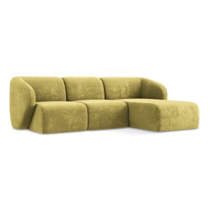 LaMiaSofa hoekbank rechts Cervo – chenille stof – limoengroen – 248×16 LaMiaSofa hoekbank rechts Cervo – chenille stof – limoengroen – 248×16