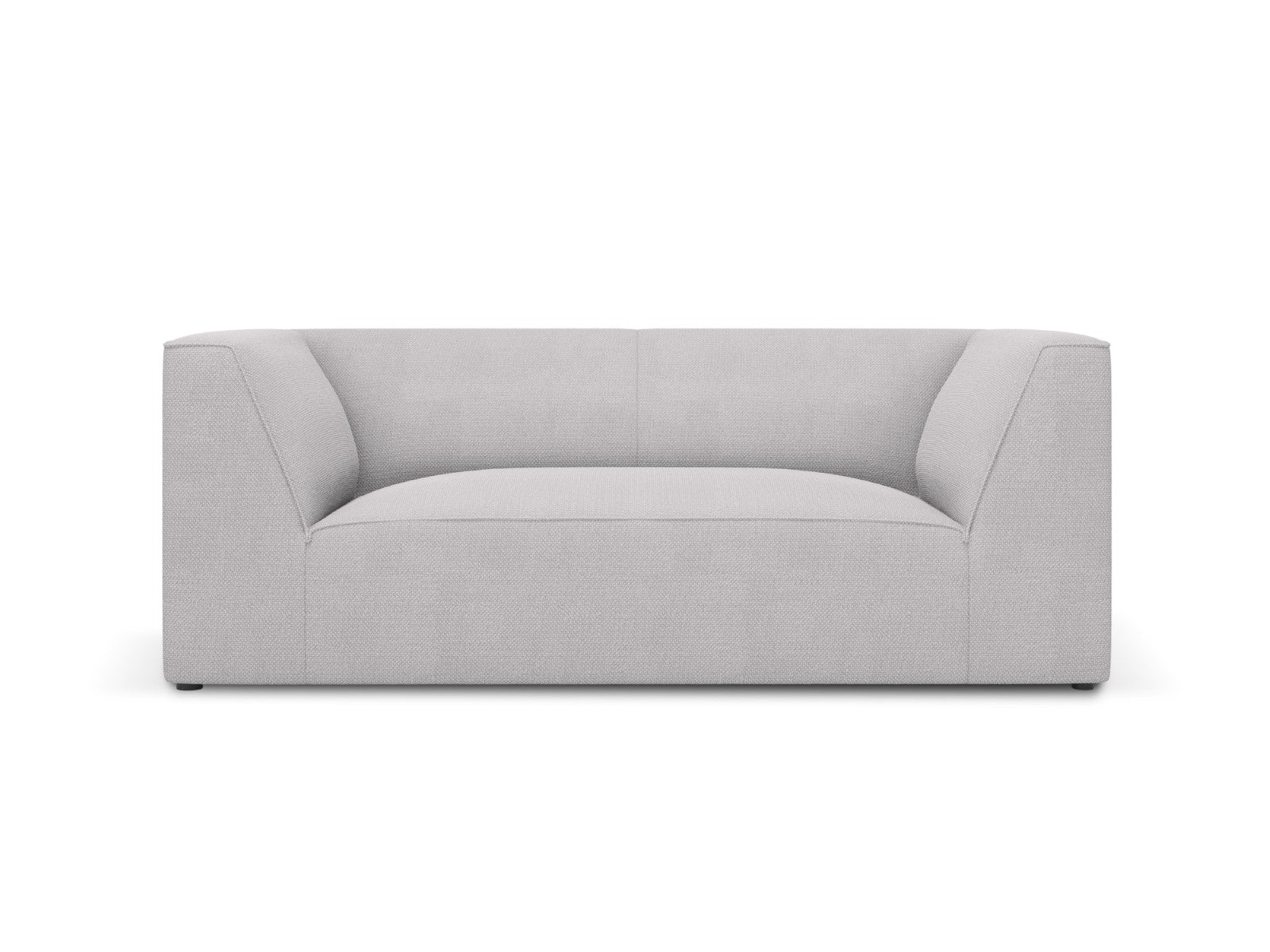 Micadoni Bank Ruby 2-zits, structurele stof, lichtgrijs - 93x174x69cm