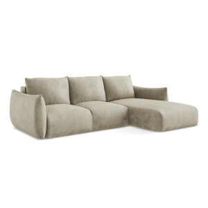 LaMiaSofa hoekbank rechts Savona – chenille stof – beige – 242x162x90 LaMiaSofa hoekbank rechts Savona – chenille stof – beige – 242x162x90