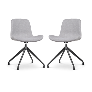 Nolon Nola-Fé Draaibare Eetkamerstoelen Set van 2 Lichtgrijs – Zwart Nolon Nola-Fé Draaibare Eetkamerstoelen Set van 2 Lichtgrijs – Zwart