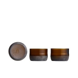 Originalhome glazen gerecycled bierflesje – bruin – set van 3 Originalhome glazen gerecycled bierflesje – bruin – set van 3