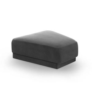 Micadoni Poef Miley flueel, grijs – 79x88x40cm Micadoni Poef Miley flueel, grijs – 79x88x40cm