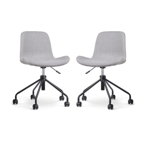 Nolon Nout-Fé Bureaustoelen Set van 2 – Lichtgrijs – Zwart Onderstel Nolon Nout-Fé Bureaustoelen Set van 2 – Lichtgrijs – Zwart Onderstel