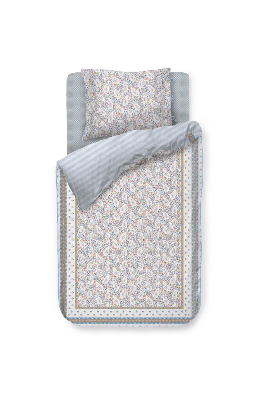 Pip Studio Dekbedovertrek Kairi Bloom - 60 x 70 cm - Licht blauw